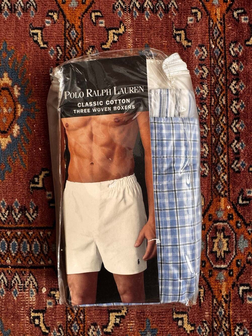 New Polo Ralph Lauren 3 Pack Woven Cotton Boxer Shorts Classic Fit Zipper Pouch